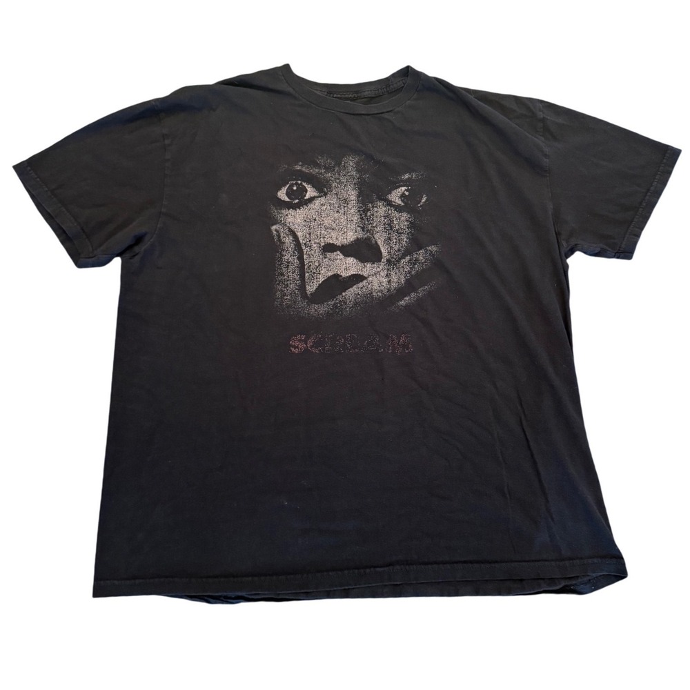Scream Movie Graphic T-Shirt Gildan Softstyle Black Mens 2XL Horror Film Tee